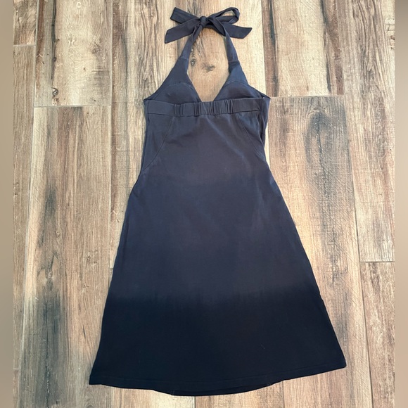 Athleta Gray to Black Ombré Halter Dress with Pocket - Picture 2 of 8